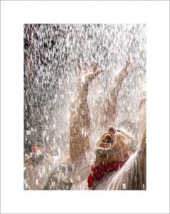 People celebrate 06 July 2007 the Chupinazo, the beginning of the San Fermin Fair where more than a million people are expected, including those who will take their chances in the bull run, in Pamplona, northeastern Spain. The nine-day festival includes concerts and balls -- not to mention copious amounts of drinking. Hundreds of animal rights activists took part in a "Running of the Nudes" to protest the bull run 05 July. The demonstrators ran stripped to their underwear and sporting plastic horns, as well as the traditional red bandana worn by those who take part in the famous Spanish event.